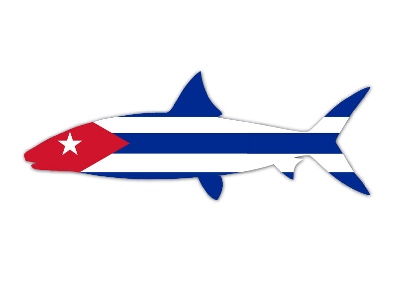 Cuba Bonefish Die Cut Sticker 6"