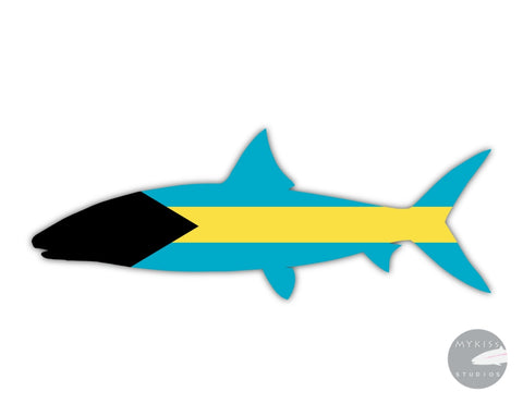 Bahamas Bonefish Sticker 6" X 2.5"