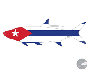 Cuba Tarpon Die Cut Sticker 7"