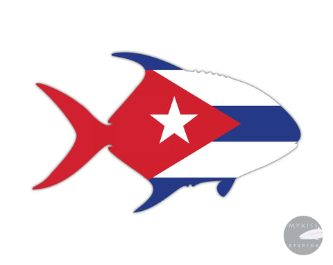 Cuba Permit Die Cut Sticker 5 X 3.25