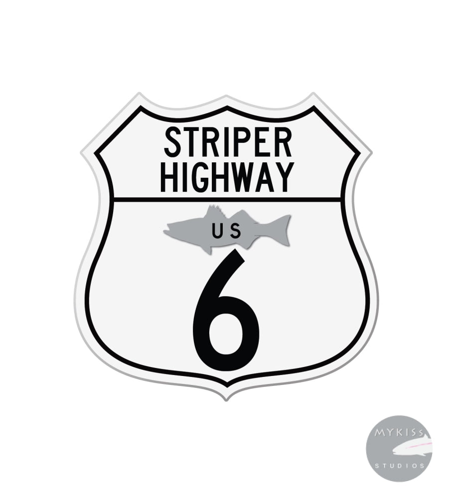 Striper Highway Sticker 3"