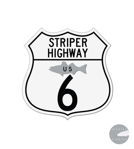 Striper Highway Cape Cod Sticker 5