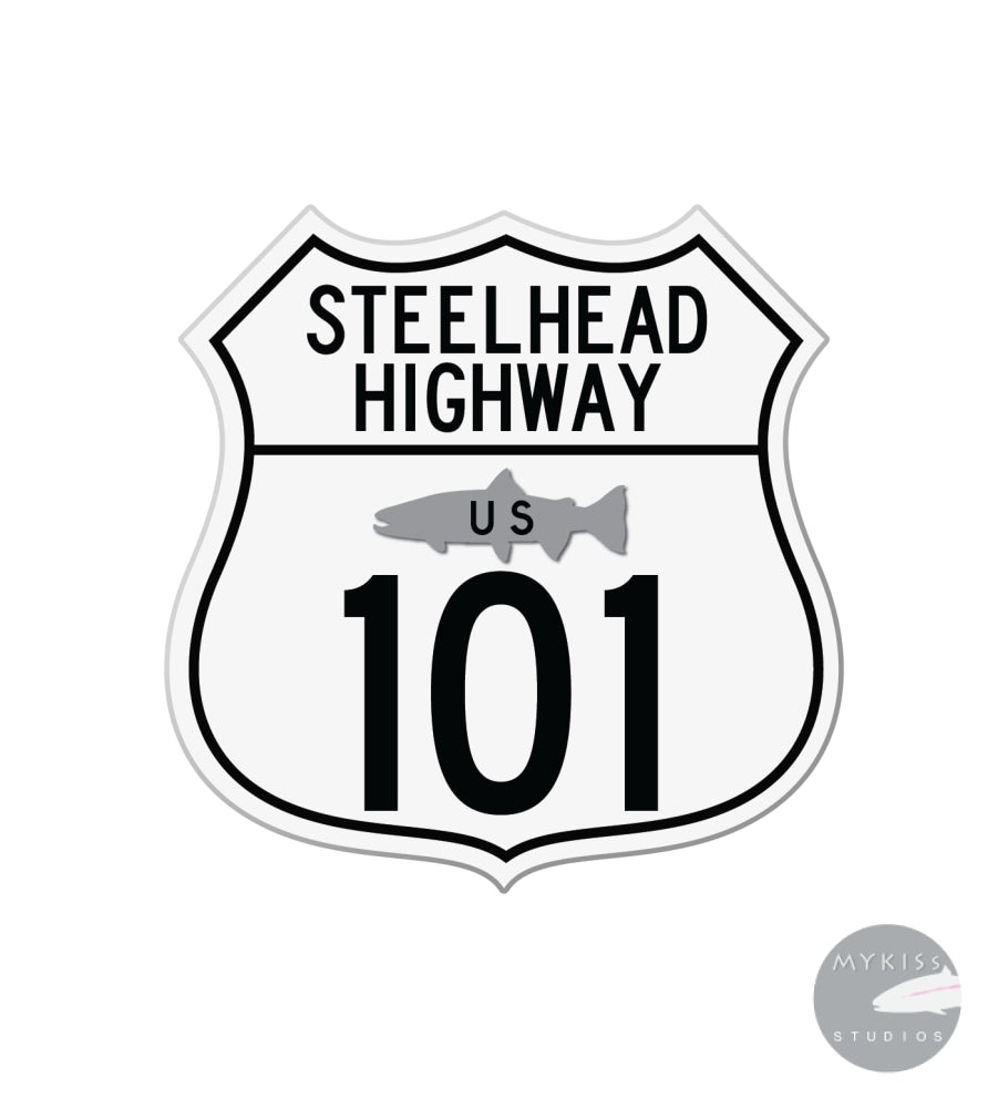 Steelhead Highway Sticker 3X 3