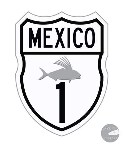 Rooster Fish Highway Sticker 3