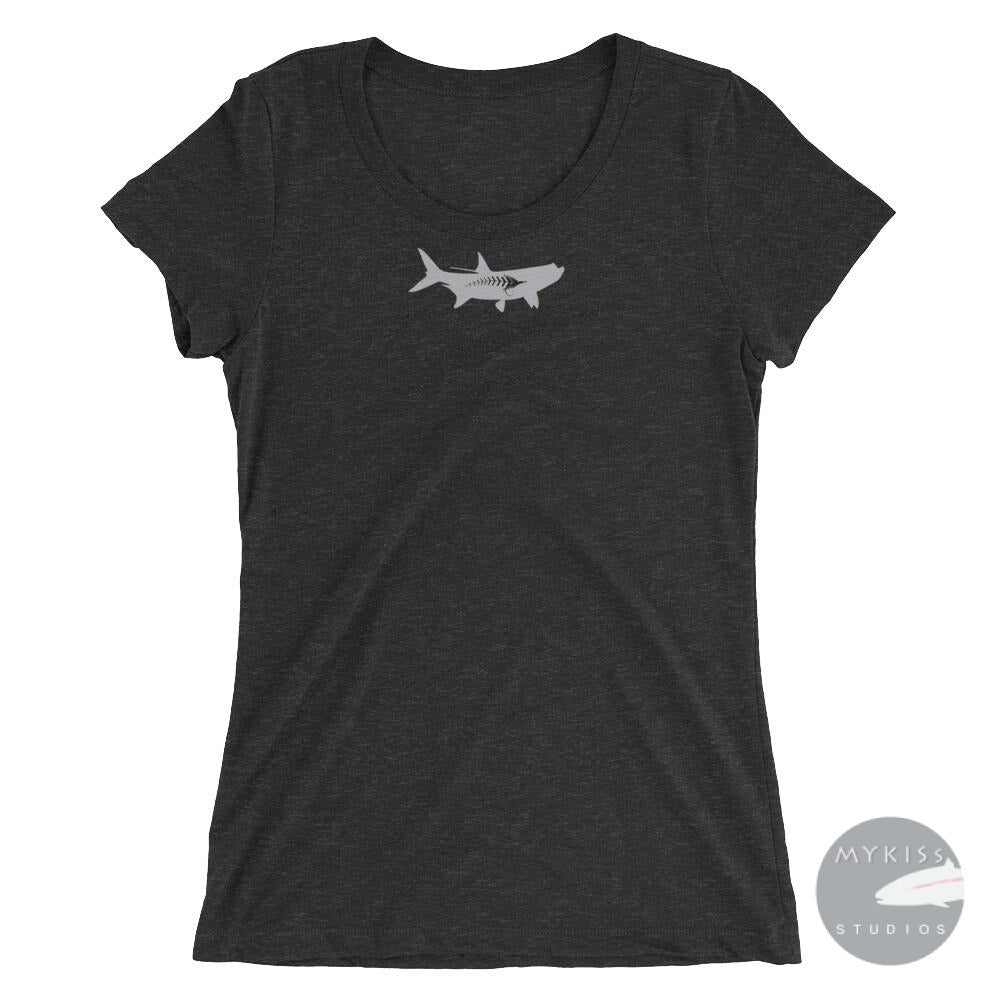 Fly-Fish Tarpon Womans T-Shirt Charcoal-Black Triblend / S Ladies Shirt
