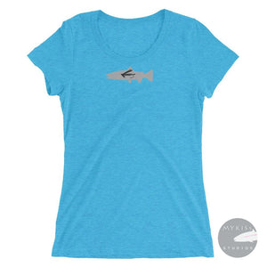 Fly-Fish Womens Short Sleeve T-Shirt Aqua Triblend / S Ladies Shirt