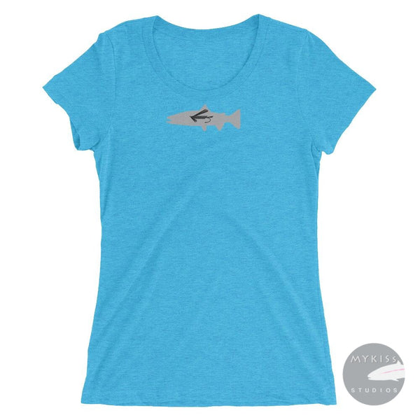 Fly-Fish Womens Short Sleeve T-Shirt Aqua Triblend / S Ladies Shirt