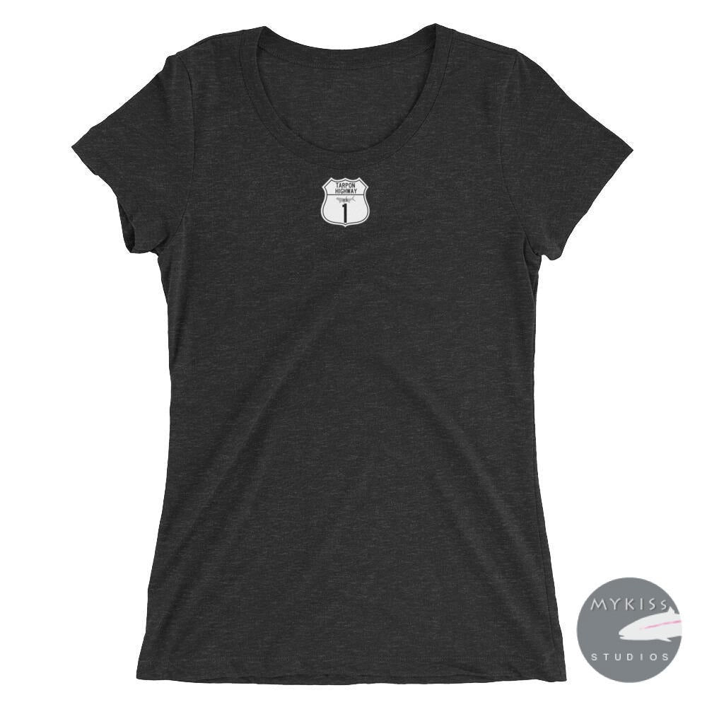 Womens Tarpon Highway T-Shirt Charcoal-Black Triblend / S Ladies Shirt