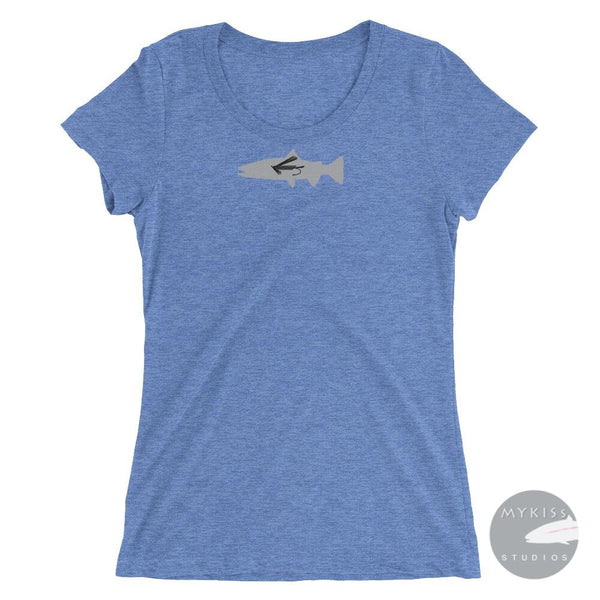 Fly-Fish Womens Short Sleeve T-Shirt Blue Triblend / S Ladies Shirt