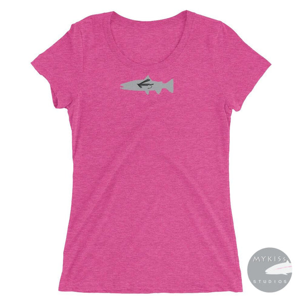 Fly-Fish Womens Short Sleeve T-Shirt Berry Triblend / S Ladies Shirt