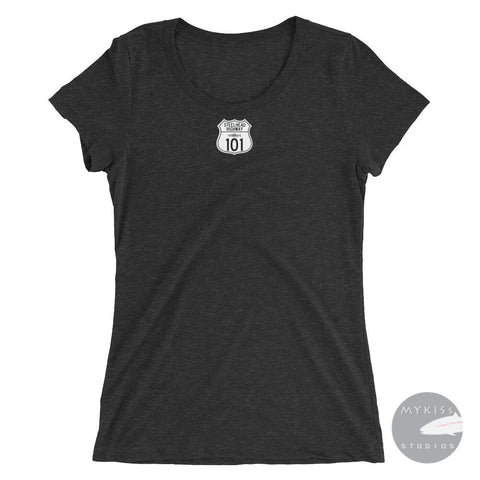 Steelhead Highway Womens T-Shirt Charcoal-Black Triblend / S Ladies Shirt