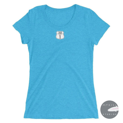 Womens Tarpon Highway T-Shirt Aqua Triblend / S Ladies Shirt